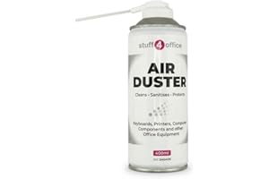 STUFF 4 OFFICE Stuff4Office 400ml Air Duster Compressed Gas Can Spray/Spray Duster- HFC Free- Clean & Protects Office & Home electricals (1)