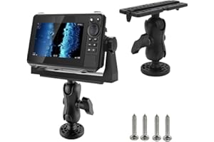 Deror Supporto per fishfinder Marine Electronic Fish Finder Mount Staffa di Montaggio Kit Piastra Base RAM‑B‑111U Ricambio per Garmin ECHOMAP Plus 72cv 73cv 74cv 75cv 77cv