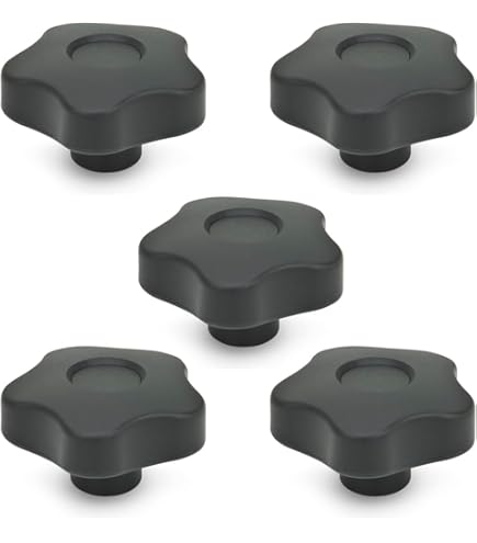 5x M5 Sterngriffe 10-25mm - Sterngriffschrauben DIN 6336 L