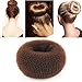 iLuLu Beauty 1 Piece Hair Styling Mesh Chignon Bun Shapers Brown Color Medium Size (7-8cm Diameter)