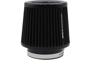 JOURNDREAM Filtre à air universel de voiture - Filtre à air de rechange pour 76 mm, 89 mm, 101 mm - Kit d'admission - Filtre à air froid universel haute performance - Lavable et réutilisable - Noir