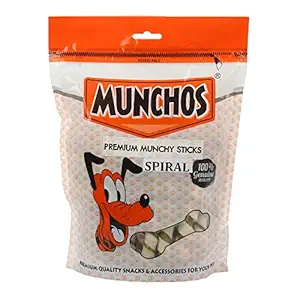 MUNCHOS Premium Spiral Chew Munchy Sticks for Dogs (Beef, 500gm)