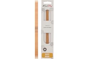 KNITPRO Knit Pro Basix Beech Double Pointed Needles Agujas de Tejer, Madera de Haya, Natural, US 1 (2.25mm)