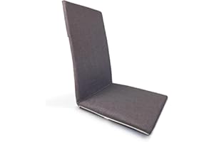 TIENDA EURASIA - Cojín para Tumbona de Jardín, Funda de Tela Lavable con Cremallera, Relleno de Esponja Acolchada, Cojines para Tumbonas de Interior y Exterior (120 x 50 cm, Gris)