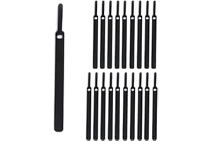 CaiHuaEr Cable Ties Reusable, 20 Pack 6" Fastening Cable Straps Adjustable Releasable Tie Wraps with Velcro Fastening Velcro for PC Wire Management, Cord Organiser