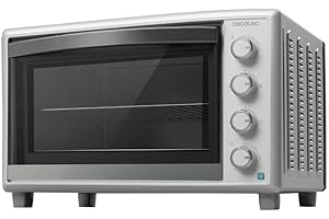 Cecotec Four à Convection de Table de 60 Litres Bake&Toast 6090 White Gyro. 2200 W, Éclairage Intérieur, 12 Fonctions, Température jusqu'à 230º, Porte à Double Vitrage, Inclus Rôtissoire Tournante