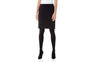 Roman Originals Short Skirt for Women UK - Ladies Textured Pull On Mini Stretch Cotton Jersey Pencil Tube Smart Summer Bodycon Knee Length A-Line Straight Work Office Formal