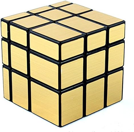 HAKATA 3x3 Mirror Cube Speed Puzzle Color Black and Sticker Golden