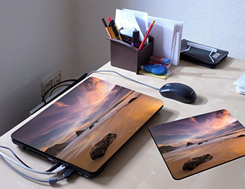 Landschaften 10002, Strand, Skin-Aufkleber Folie Sticker Laptop Vinyl Designfolie Decal mit Ledernachbildung Laminat und Farbig Design für Laptop 17″ - 4