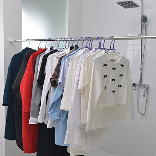 Fafz Clothing Shelves Bathroom Shower Curtain Rod Extension Rods
