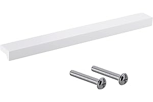 Gedotec Tirador de aluminio blanco | Tirador de cajón en negro | ANGLE | Tirador para muebles de diseño para cajones con la longitud: 600 mm | Tirador de puerta de armario | 1 pieza