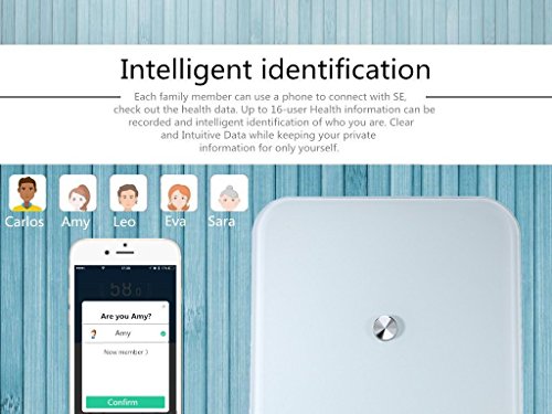 yunmai SE Smart Gewicht Maßstab Bluetooth App Control Genaue Präzision Digital Body Waagen mit Tempered Glas – Milch weiß - 5