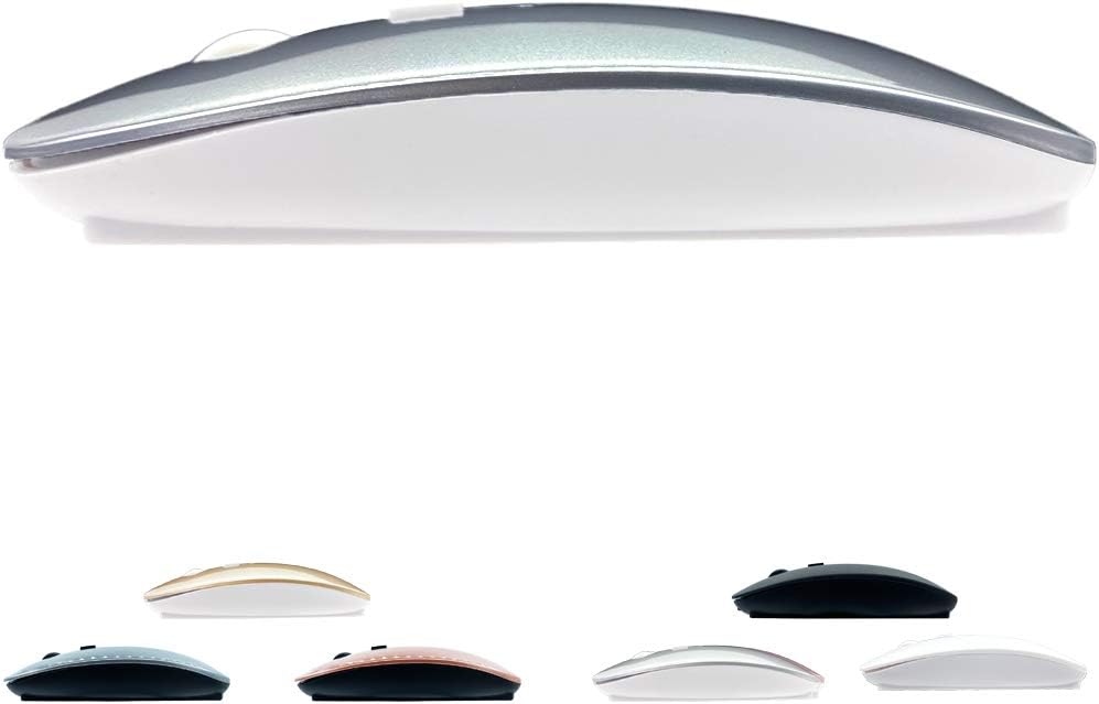 Wireless Bluetooth Mouse for MacBook Laptop Mac ipad Pro Air,Bluetooth Mouse for MacBook pro MacBook Mac MacBook Air Notebook PC Laptop(Grey-White)