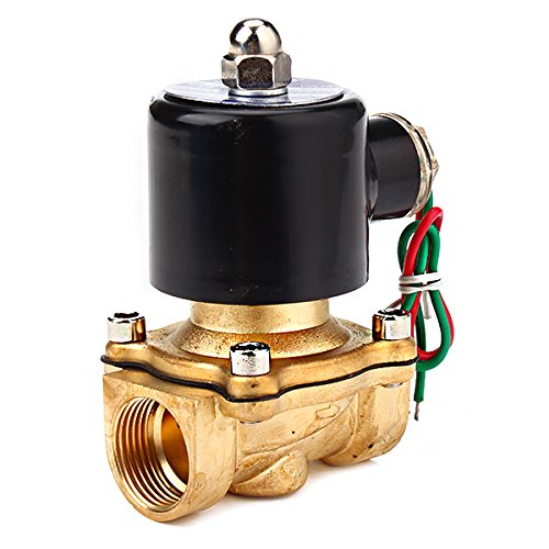 BQLZR AC 220V 3/4″“ Electric Solenoid Valve Gas Water Fuels Air Black - 2