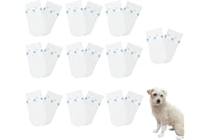 ZORTVUL 20 Pièces Chaussettes Jetables Pour Chiens Avec Coussinets Auto-Adhésifs Pour Petits Chiens À L'Intérieur Et À L'Extérieur