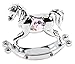 Christening Gift. Rocking Horse - Girls Pink with Swarovski Crystals