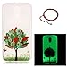 Produktbild Schutzhülle für Lenovo Moto G4 Play, GOCDLJ Ultra Thin TPU Luminous Fluoreszierendes Licht Leuchtende Nacht Hülle Muster Gel Skin Transparent Bumper Rand Cover Tasche Bunte Handyhülle Protective Case Schale schützende Durchsichtig Rückschale Clear Rubber Pattern Fall Handytasche Weiche Ränder Etui + Chinesischer Stil Rote Armbänder für Motorola Moto G4 Play Design Rotes Blatt Schmetterling Baum