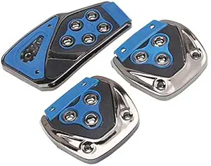 Oshotto 3 Pcs Non-Slip Manual CS-375 Car Pedals kit Pad Covers Set Compatible with Chevrolet Tavera (Blue)