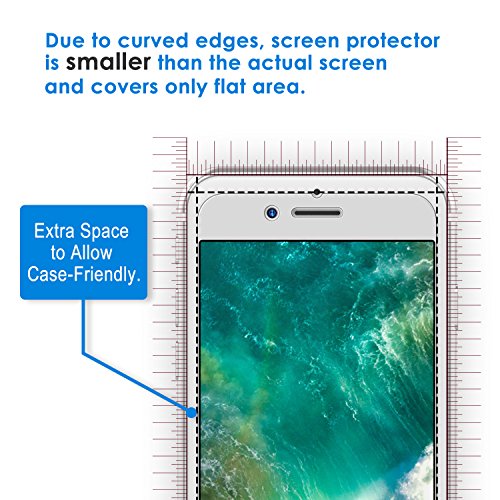 JETech Protector de Pantalla para iPhone 8 Plus  iPhone 7 Plus  iPhone 6s Plus  iPhone 6 Plus  Vidrio Templado  con Herramienta de F  cil Instalaci  n  2 Unidades