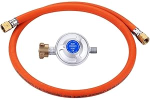 Cadac regolatore di Gas Bottiglia Elettrico Grill Riduttore di Pressione 30 – 50 mbar + Tubo