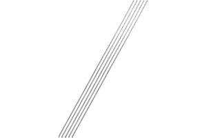 TOP-VIGOR 5 varillas redondas de acero inoxidable de 2 mm x 300 mm, varilla de metal de 2 mm, varillas de eje redondo sólido, barra de torno para manualidades, coche, helicóptero, modelo de avión