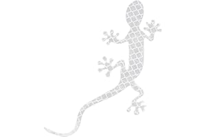 Fukamou Decalcomania Riflettente per Auto, Strisce Riflettenti Gecko - Decalcomanie Riflettenti a Forma di Geco per Avvertimento - Adesivi per Auto Antipolvere Resistenti alle Alte Temperature