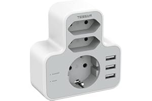 Tessan, adapter o standardzie USA, adapter gniazdka, adapter o standardzie USA i Niemiec z 3 wejściami USB, adapter o standardzie Tajlandii, adapter podróżny na cały świat, typ B