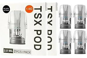 SURVIVAL BOYZ 4 x TSX Pod (1.0) for Aspire Cyber S and X - 2 X 2 Packs - No Nicotine (1.0)