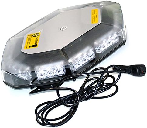 12v - 24v 450mm / Octagonal Amber Magnetic LED Light Bar, 30 Super Bright LEDs, High Quality Flashing Strobe Lights, Ideal For Recovery Vehicles, Breakdown Vehicles, Motorway Maintenance, Emergency's, Etc