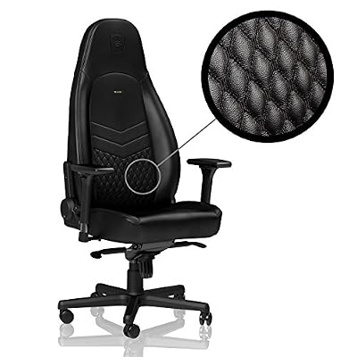 Noble chairs NBL-ICN-RL-BLA Siège Cuir Icon Noir Cuir 30 x 30 x 180 cm