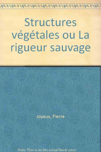 couverture de : Structures v&eacute;g&eacute;tales