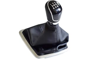 Kakulkomen -5/6-Gang- Manueller-Schaltknauf, für For-d Fo-cus 2 MK2 FL C-MAX 06-11 MK3 MK4 Galaxy (5-Gang-Schwarz)