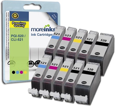 10 Canon Pixma MP620 Kompatible Druckerpatronen Cyan / Gelb / Magenta / Schwarz - PATRONEN MIT CHIP