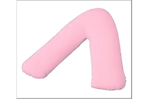 AmigoZone Orthopaedic-Luxury V Shaped Pillow Nursing, Pregnency, Back Support With Free Pillow Case (Pink)