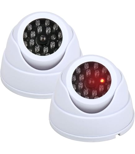 JUSTOP 2x Dome Dummy CCTV Camera Outdoor/Indoor Waterproof With Reality LED - View #3