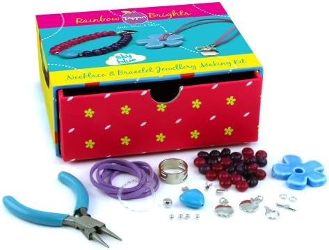 Pipkits Rainbow Brights Necklace and Bracelet Kit, (Sky Blue) RRP £19.99