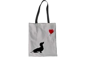 Showudesigns Women's Canvas Tote Bag with Insert Organizer Animal Designer Black