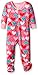 Hatley Baby Girls 0-24m Infant Footed Coverall Crazy Hearts Footies, Multicoloured (Pink), 0-3 Months