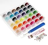 caixa de bobina singer facilita Amplia aplicación - tamaño A, clase 15 estándar Bobbin, apto para la mayoría de máquinas de coser como Brother, Babylock, Janome, Kenmore, Singer, etc. Pero no apto para máquinas de bordar Singer Futura (CE-100, CE-150, CE-200, CE-250 y CE-350).
