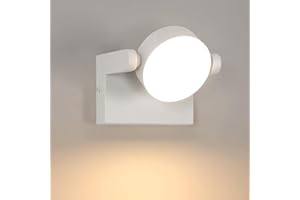 Seamoon Aplique Pared Exterior, 20W 2250LM Lamparas LED Pared Interior IP65 Moderna Impermeable, Luz de Pared Interior para Jardines Corredor Entrada Escalera Terraza(Luz Cálida 3000K, Blanco)