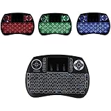 iPazzPort Backlit Mini Wireless Keyboard and Mouse Touchpad Combo-Android keyboards for Google Android Smart TV Box Media Mini TV PC Stick HTPC IPTV Raspberry PI3 PS3-XBMC Keyboard,British Layout