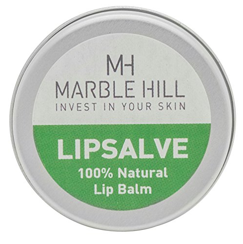 Marble Hill LipSalve 10g pot of 100% Natural Lip Balm. For dry, cracked lips prone to flaking and chapping. Moisturising and conditioning. For skin sensitive to additives of all kinds, including fragrances. Restores suppleness. Protects against cold weather and dry environments