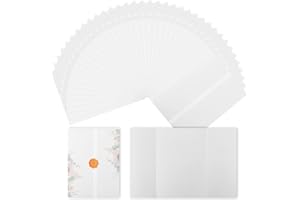 LUTER 75 Pezzi Pre-Piegati Pergamena da Scrivere per Inviti, 13x18cm Carta Pergamena per Inviti di Nozze Traslucide Giacche Vellum Paper Inviti per Matrimoni Addio al Nubilato Baby Shower Compleanno