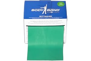 Dittmann? Body-Band Green Strong incl. FTM? Esercizio fascia da fitness tagliata dal rotolo nella lunghezza desiderata per l'allenamento della forza, fisioterapia e fitness studios., 25 metri