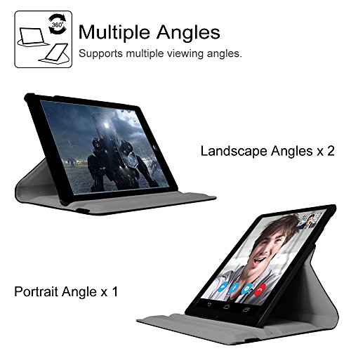 Fintie iPad 2/iPad 3/iPad 4 Hülle – 360 Grad rotierende Schutzhülle mit Standfunktion Smart Cover Case Tasche Etui mit Auto Schlaf / Wach Funktion für Apple iPad 2,iPad 3 & iPad 4th Generation mit Retina Display – Dont Touch - 3
