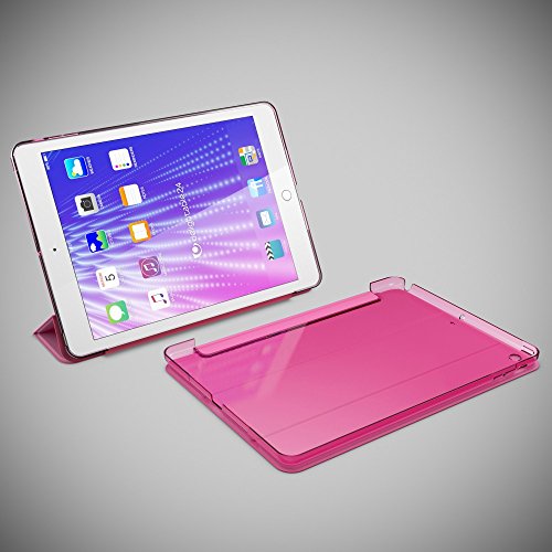 Apple iPad Air 1 Hülle Smart-Case von NICA, Ultra-Slim Cover Dünne Tablet Schutzhülle, Kunst-leder Hardcase Multi-Ständer Tasche, Display-Schutz & Backcover Flip-Case Klapphülle Sleeve – Pink - 6