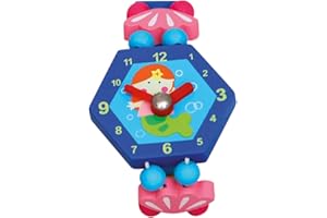 BINO & MERTENS Bind 9086041 - Reloj de Madera, ¿por qué de Hadas, Color: Azul