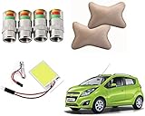 Auto Pearl Premium Quality Car Accessories Combo of Car Tyre Air Alert Valve Cap Set of 4 Pcs. & SMD/LED Interior Roof Ceiling Light. & Beige Designer Car Neck Rest Set of 2 Pcs. For Chevrolet Beat Type-2 RS.894 (31.00% Off) - Amazon