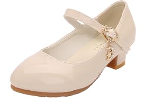 EDOSIR Filles Chaussures Princesse Glitter Shinning Enfants Mary Jane Chaussure Bowknot Talons Bas Petites Filles Chaussures De Danse Habiller Cérémonie De Mariage…