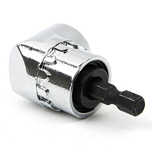 Fortag 105° Winkelschrauber Vorsatz Adapter Winkelgetriebe,1/4-Zoll 6-Kantschaft Schnellwechsel- und magnetischen Bit Halter - 5